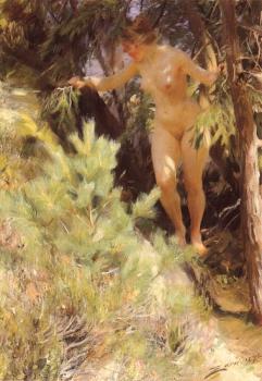 Anders Zorn : Nude under a fir